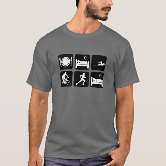 T-shirt Triathlon drôle (Devant)