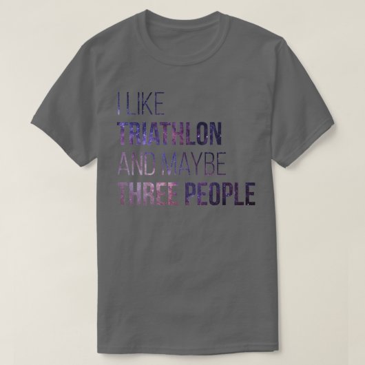 T-shirt Triathlon Drôle Citation 3 (Design devant)