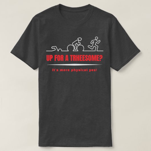 T-shirt Triathlon Funny Citation Desi (Design devant)