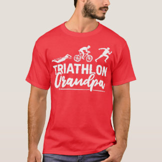 T-shirt Triathlon Grand-pa Course Sport Natation Cyclisme 
