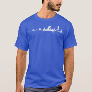 T-shirt Triathlon Heartbeat Swim Cycle Run Athlètes 2