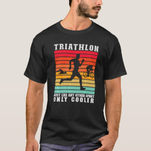 T-shirt Triathlon Hommes Femmes Triathlètes Swim Bike Run 