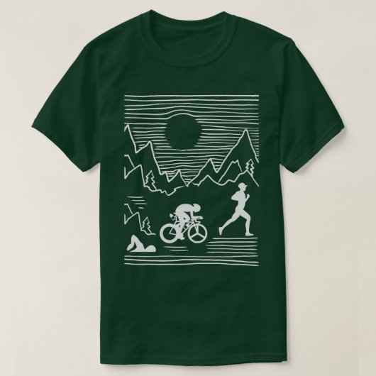 T-shirt Triathlon magnifique nature 3 (Design devant)