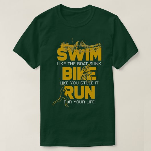 T-shirt Triathlon nage conduite (Design devant)