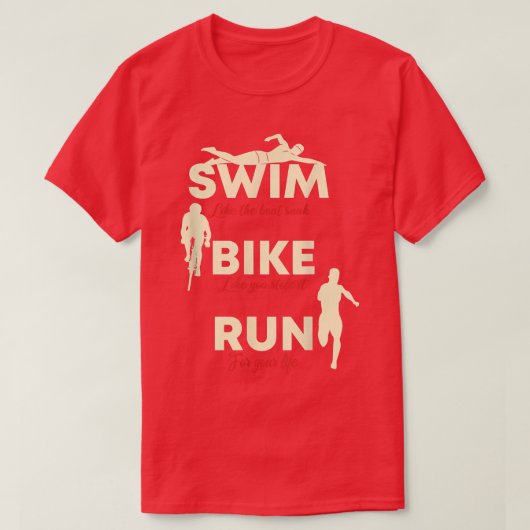 T-shirt Triathlon Natation Cyclisme Course 1369 (Design devant)