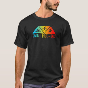 T-shirt Triathlon Sport Athlétique Hommes Natation Vélo Co