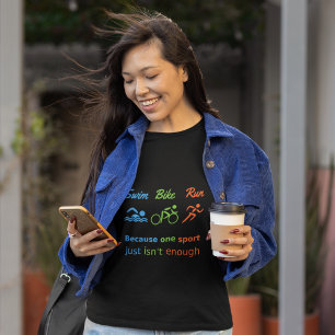 T-shirt Triathlon sport citation course vélo de natation
