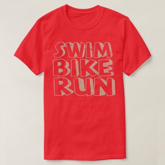 T-shirt Triathlon Swim Bike Run Triathlète 26 (Design devant)