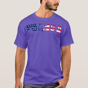 T-shirt Triathlon Swim Bike Run Triathlon Patriotique
