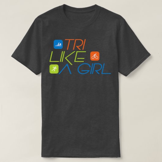 T-shirt Triathlon TRI Like A Girl Triathlte 2 (Design devant)