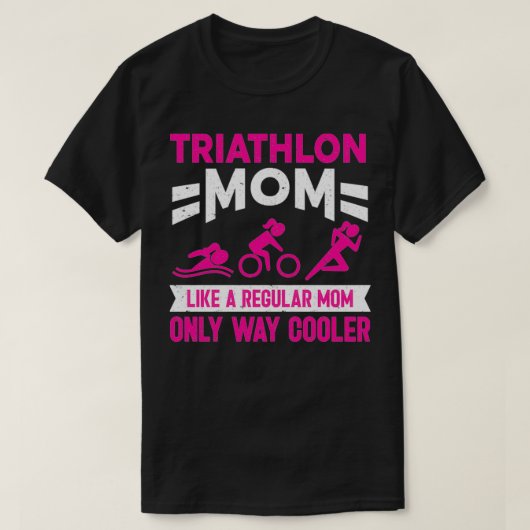 T-shirt Triathlon Triathlète Triathlon Maman (Design devant)