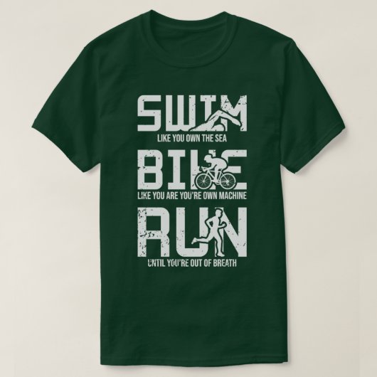 T-shirt Triathlon triathlon cadeau sportif 6 (Design devant)