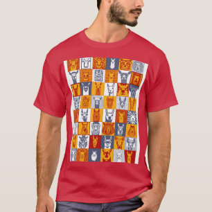 T-shirt Tribal andin et autres styles Llama Face Check Ch