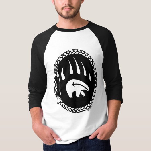 T-shirt Tribal Bear Art Jersey Bear Claw Hommes Chemises (Devant)