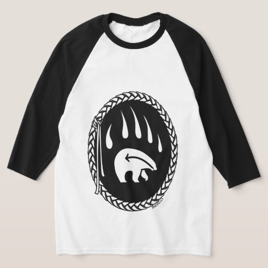 T-shirt Tribal Bear Art Jersey Bear Claw Hommes Chemises (Poser)