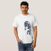 T-shirt tribal de tatouage de loup (Devant entier)