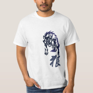 T-shirt tribal de tatouage de loup