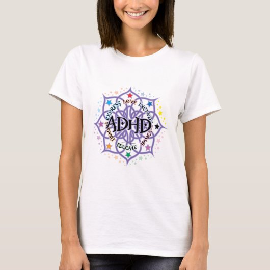T-shirt Tribal de TDAH Lotus (Devant)