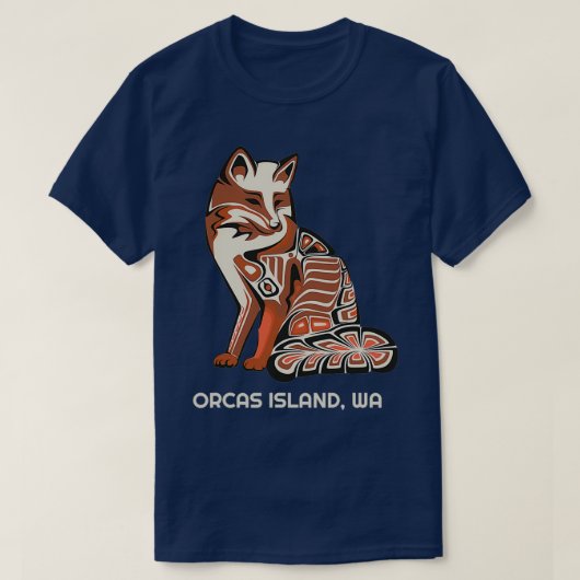 T-shirt Tribal Fox Orcas Island Washington Native American (Design devant)