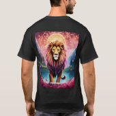 T-shirt "Tribal Geometry Lion Logo - Bold & Cultural" (Dos)