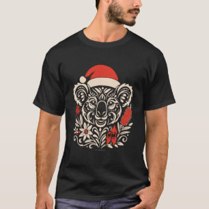 T-shirt Tribal Koala Noël – Inspiré du Tatouage