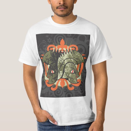 T-shirt  Tribal Mask with Orange Crown (Devant)