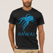 T-shirt TRIBAL POLYNÉSIEN D'OCTOPUS HAWAII LtBlue (Devant)