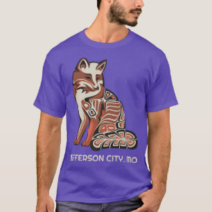 T-shirt Tribal Rouge De Jefferson City Artwo Autochtone Am
