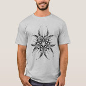 T-shirt Tribal Scorpion - Gras Black Line Art Design (Devant)