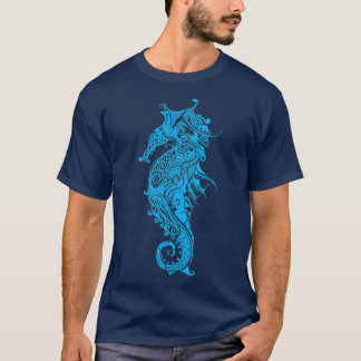 T-shirt Tribal Seahorse Shirt Seahorse Amateurs Chemise Se