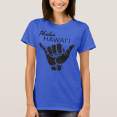 T-shirt TRIBAL SHAKA (HANG LOOSE) - ALOHA HAWAII Blk (Devant)