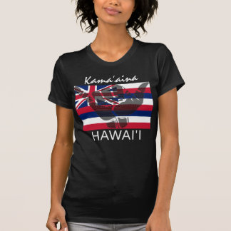 T-shirt TRIBAL SHAKA (HANG LOOSE) KamaNina HI FLAG BG