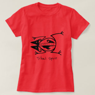T-shirt Tribal Spirit slogan L'art animal de la grenouille