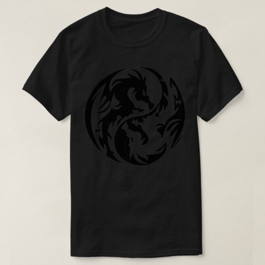 T-shirt Tribal Yin Yang Dragons Premium (Design devant)