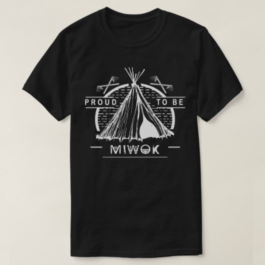 T-shirt tribu amérindienne Miwok  (Design devant)