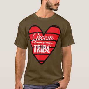 T-shirt Tribu du marié Cœur Mariage Fiançailles Mariage Pa