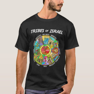 T-shirt Tribus De La Nation Israélienne Hébreu Douze Fils