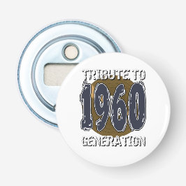 T-shirt Tribute to 1960 Generation Button Flesopener