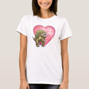T-Shirt Triceratops Amoureux pour la Saint-Valenti