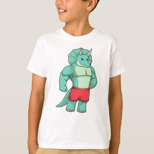 T-shirt Triceratops culturiste au culturisme