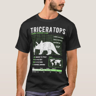 T-shirt Tricératops Dinosaur Faits