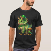 T-shirt Triceratops Leprechaun St Patricks Day Shamrock Cu (Devant)