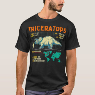 T-shirt Tricératops Paléontologie Archéologie Dinosaur
