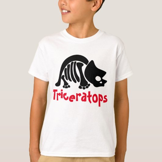 T-shirt Tricératops Skeleton (Devant)