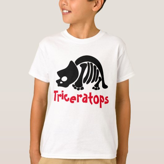 T-shirt Tricératops Skeleton (Devant)