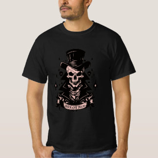 T-shirt tricher ou traiter | Halloween | horreur | crâne