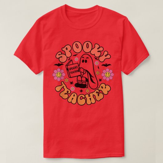T-shirt Trick Enseignant éffrayant Ou Enseigner Par Hallow (Design devant)