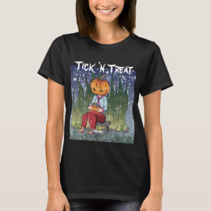 T-shirt Trick 'n Treat Citrouille Head Halloween Femmes