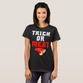 T-shirt Trick Or Meat Halloween Bbq Grill Funny Beef (Devant entier)