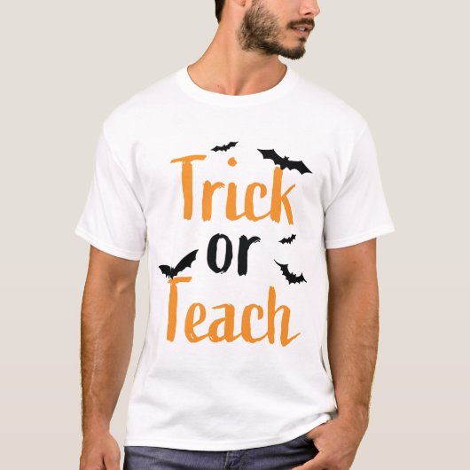 T-shirt Trick or teach- design Halloween (Devant)